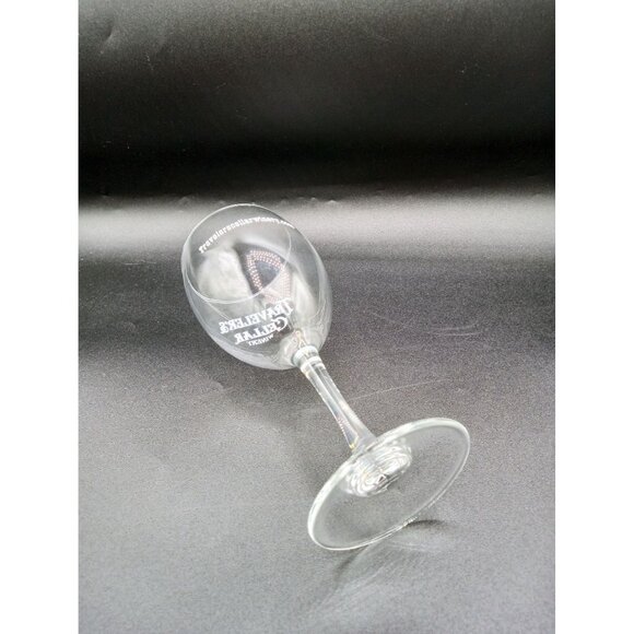 Travelers Cellar Winery Wine Glass Clear 8 inches Tall Stemware Logo Collectible - Picture 9 of 9